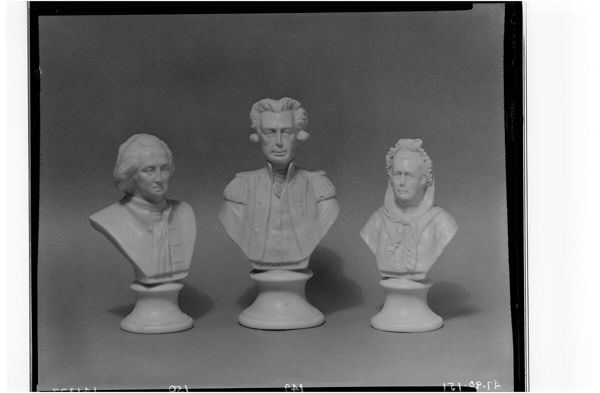 Bust of The Marquis de Lafayette, Parian porcelain, American