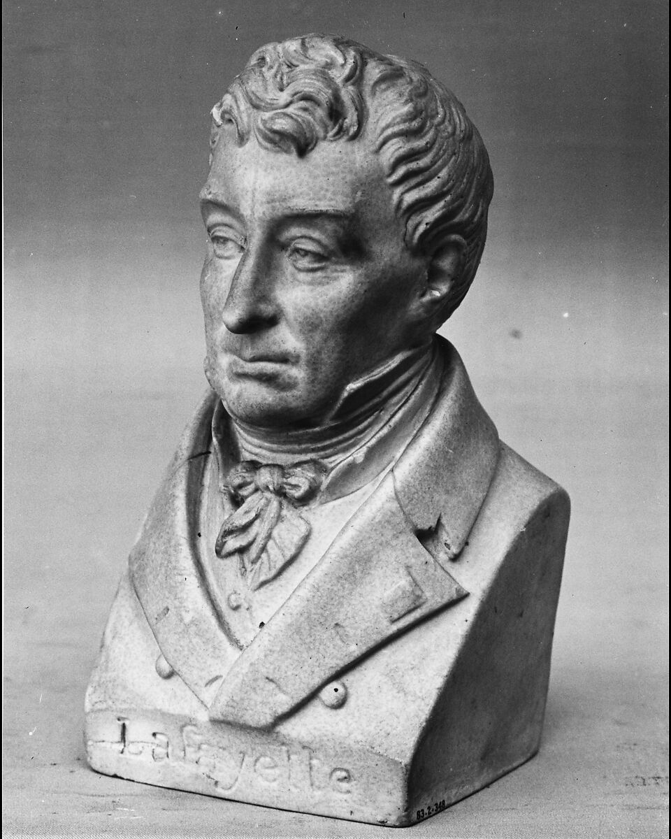 Bust of the Marquis de Lafayette, Pierre Joseph Chardigny (1794–1866), Waxed plaster 