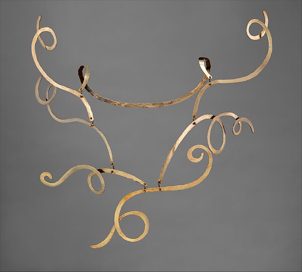 Necklace, Alexander Calder (American, Philadelphia, Pennsylvania 1898–1976 New York), Brass 