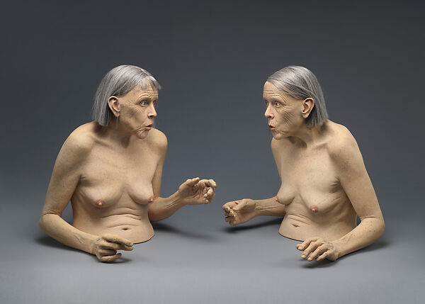 The Whistlers, Tip Toland (American, born Pottstown, Pennsylvania, 1950), Stoneware, paint, pastel, synthetic hair 