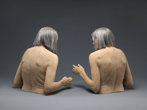 The Whistlers, Tip Toland (American, born Pottstown, Pennsylvania, 1950), Stoneware, paint, pastel, synthetic hair