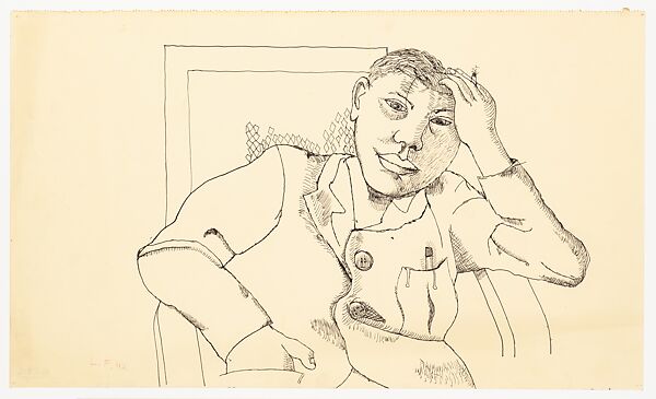 Seated Man Smoking