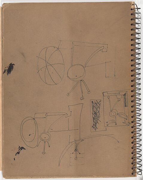 Sketchbook, Arshile Gorky (American (born Armenia), Khorkom 1904–1948 Sherman, Connecticut), Sketchbook of pen and black ink and graphite on paper
