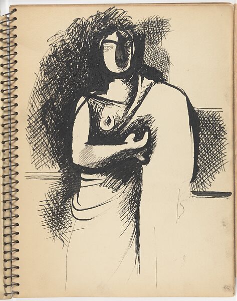 Sketchbook, Arshile Gorky (American (born Armenia), Khorkom 1904–1948 Sherman, Connecticut), Sketchbook of pen and black ink and graphite on paper
