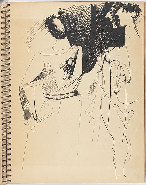 Sketchbook, Arshile Gorky (American (born Armenia), Khorkom 1904–1948 Sherman, Connecticut), Sketchbook of pen and black ink and graphite on paper
