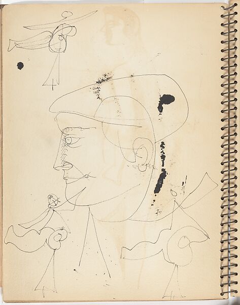 Sketchbook, Arshile Gorky (American (born Armenia), Khorkom 1904–1948 Sherman, Connecticut), Sketchbook of pen and black ink and graphite on paper
