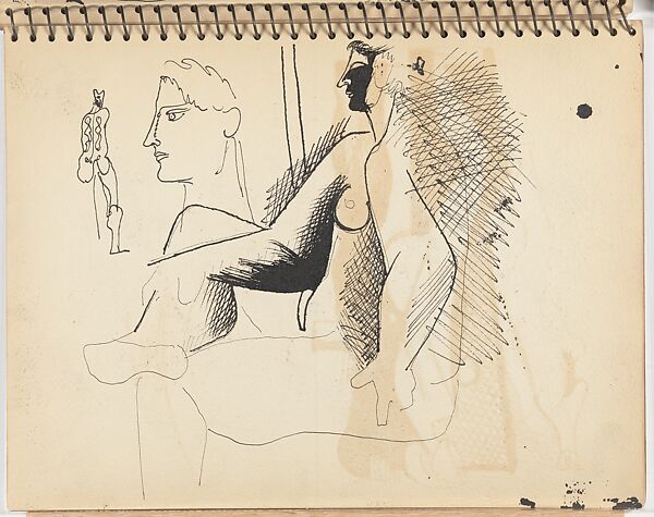 Sketchbook, Arshile Gorky (American (born Armenia), Khorkom 1904–1948 Sherman, Connecticut), Sketchbook of pen and black ink and graphite on paper
