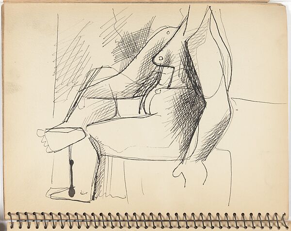 Sketchbook, Arshile Gorky (American (born Armenia), Khorkom 1904–1948 Sherman, Connecticut), Sketchbook of pen and black ink and graphite on paper
