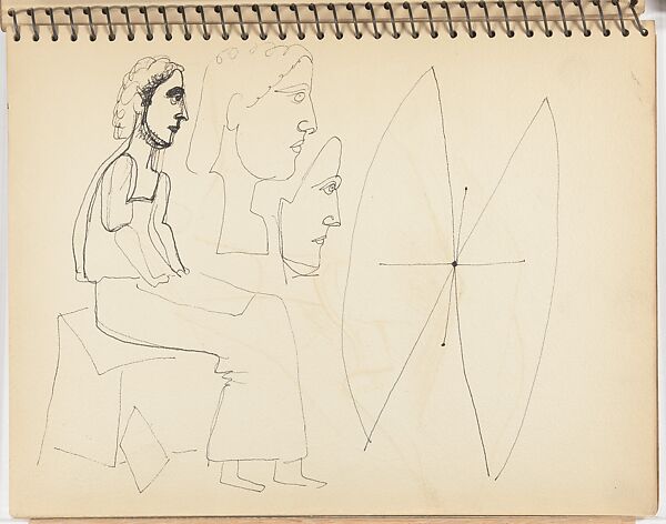 Sketchbook, Arshile Gorky (American (born Armenia), Khorkom 1904–1948 Sherman, Connecticut), Sketchbook of pen and black ink and graphite on paper
