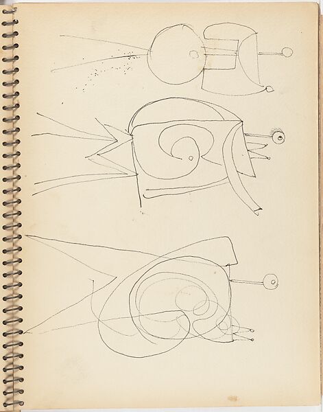 Sketchbook, Arshile Gorky (American (born Armenia), Khorkom 1904–1948 Sherman, Connecticut), Sketchbook of pen and black ink and graphite on paper
