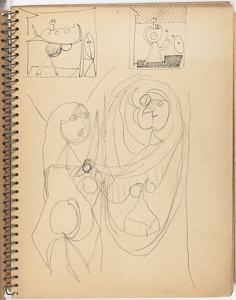 Sketchbook, Arshile Gorky (American (born Armenia), Khorkom 1904–1948 Sherman, Connecticut), Sketchbook of pen and black ink and graphite on paper
