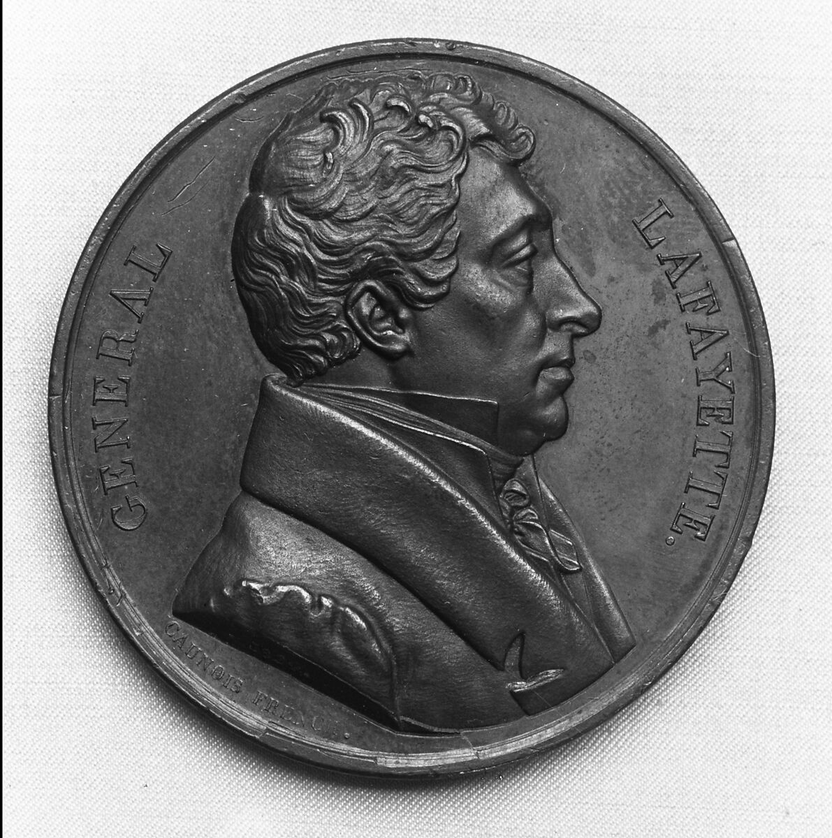 Medal of the Marquis de Lafayette, François Augustin Caunois (French, 1787–1859), Bronze