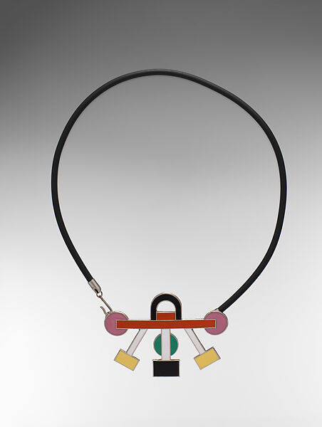 Euphoria Necklace, Ettore Sottsass (Italian (born Austria), Innsbruck 1917–2007 Milan), Enameled metal, rubber and metal 