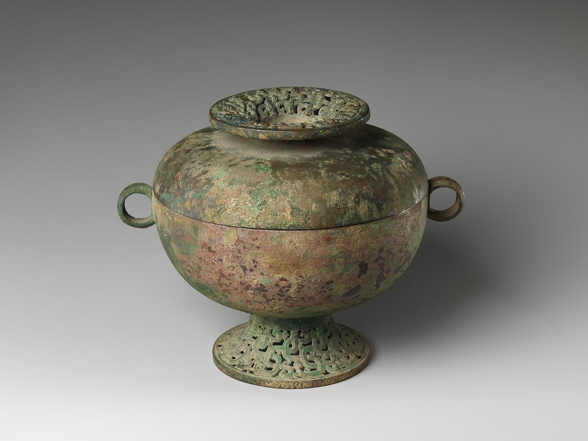 Ritual grain serving vessel (Dou), Bronze, China 