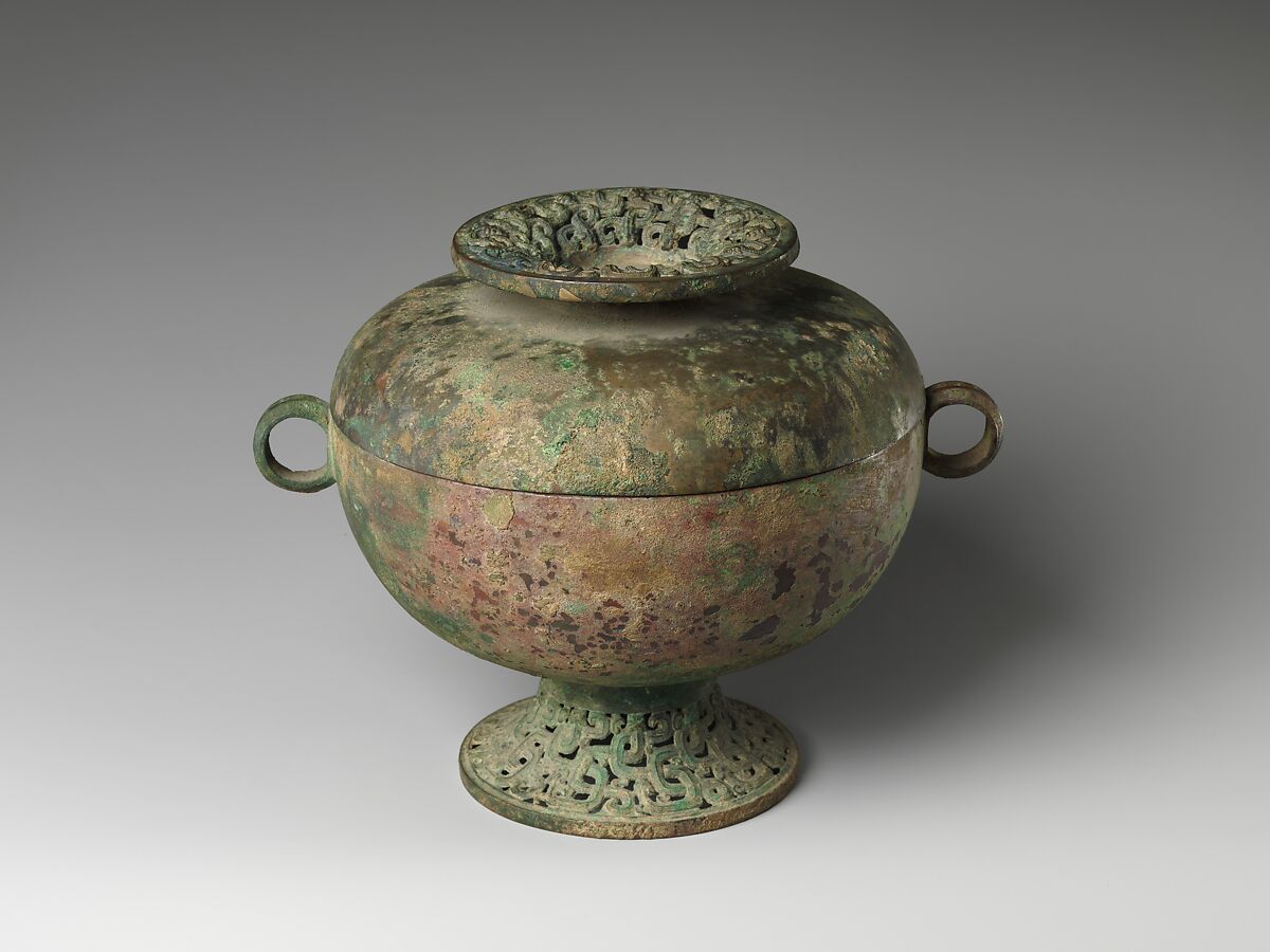 Ritual grain serving vessel (Dou), Bronze, China