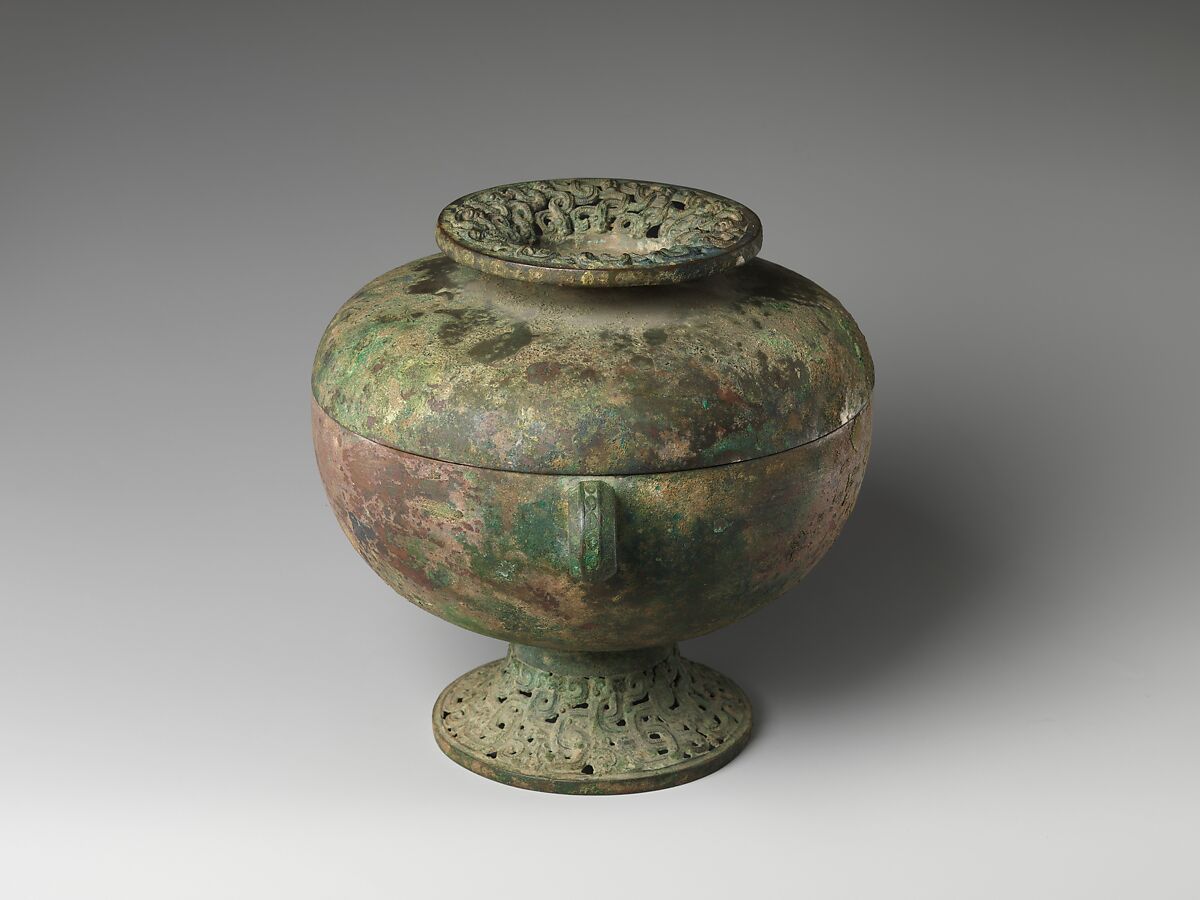 Ritual grain serving vessel (Dou), Bronze, China
