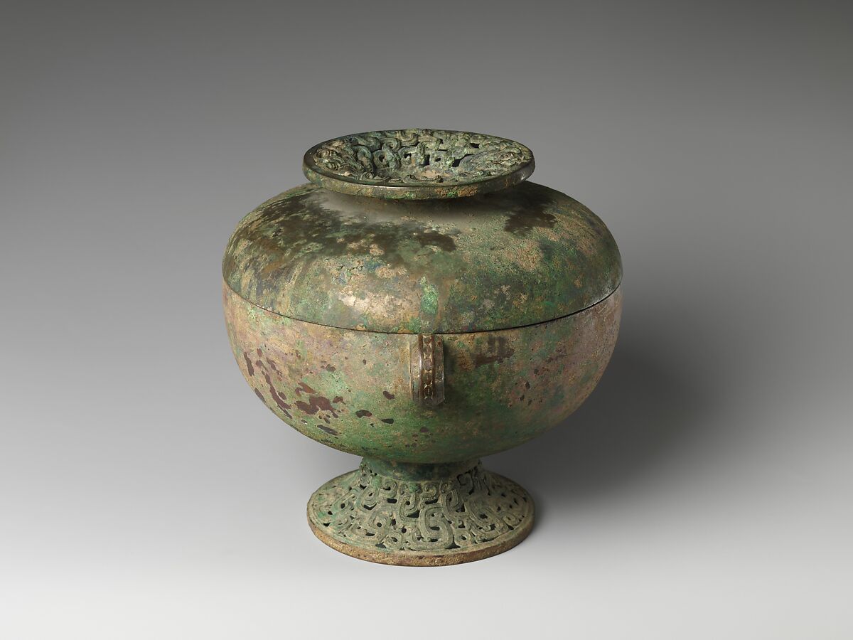 Ritual grain serving vessel (Dou), Bronze, China