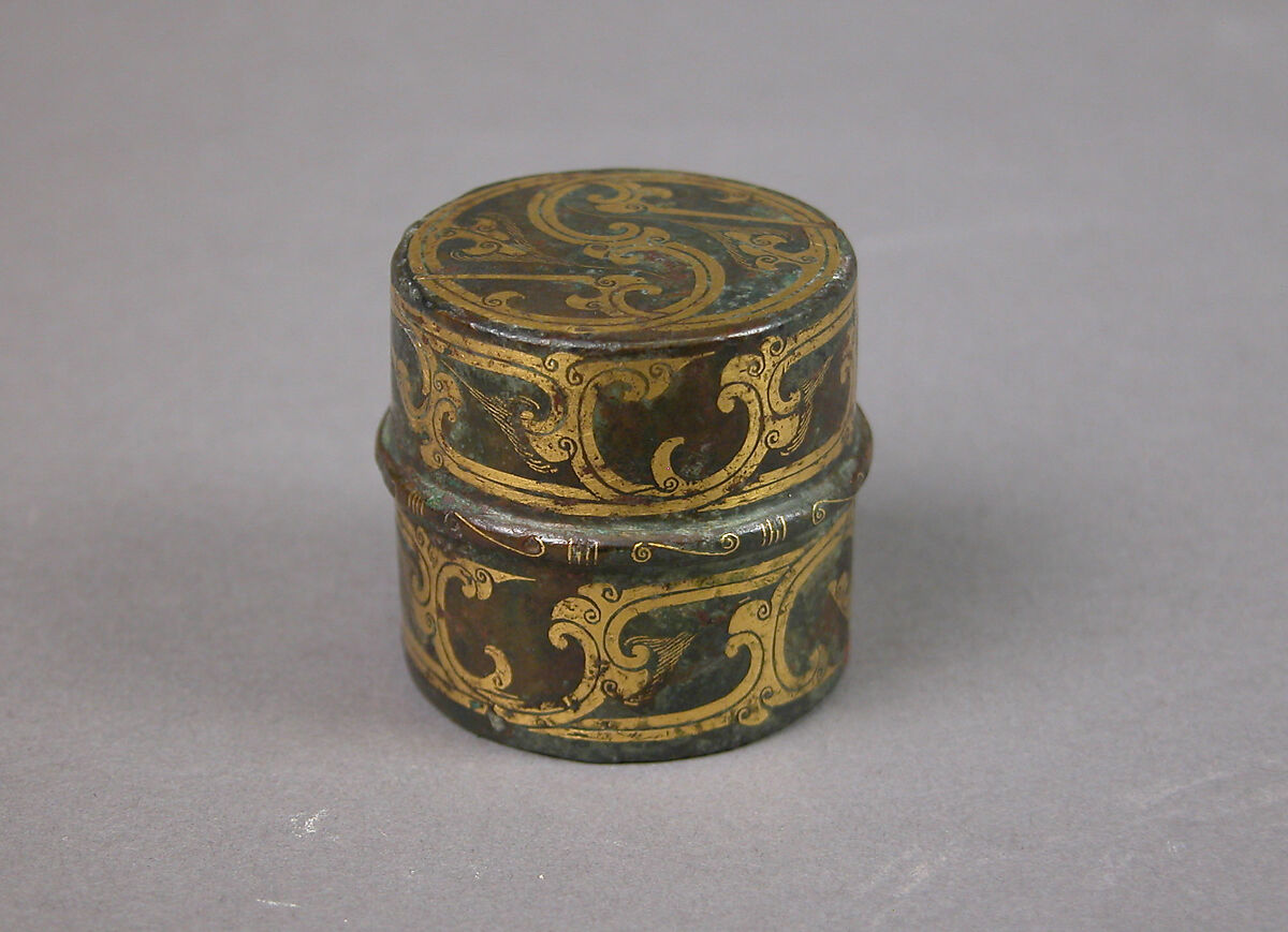 Pole top, Bronze inlaid with gold, China 