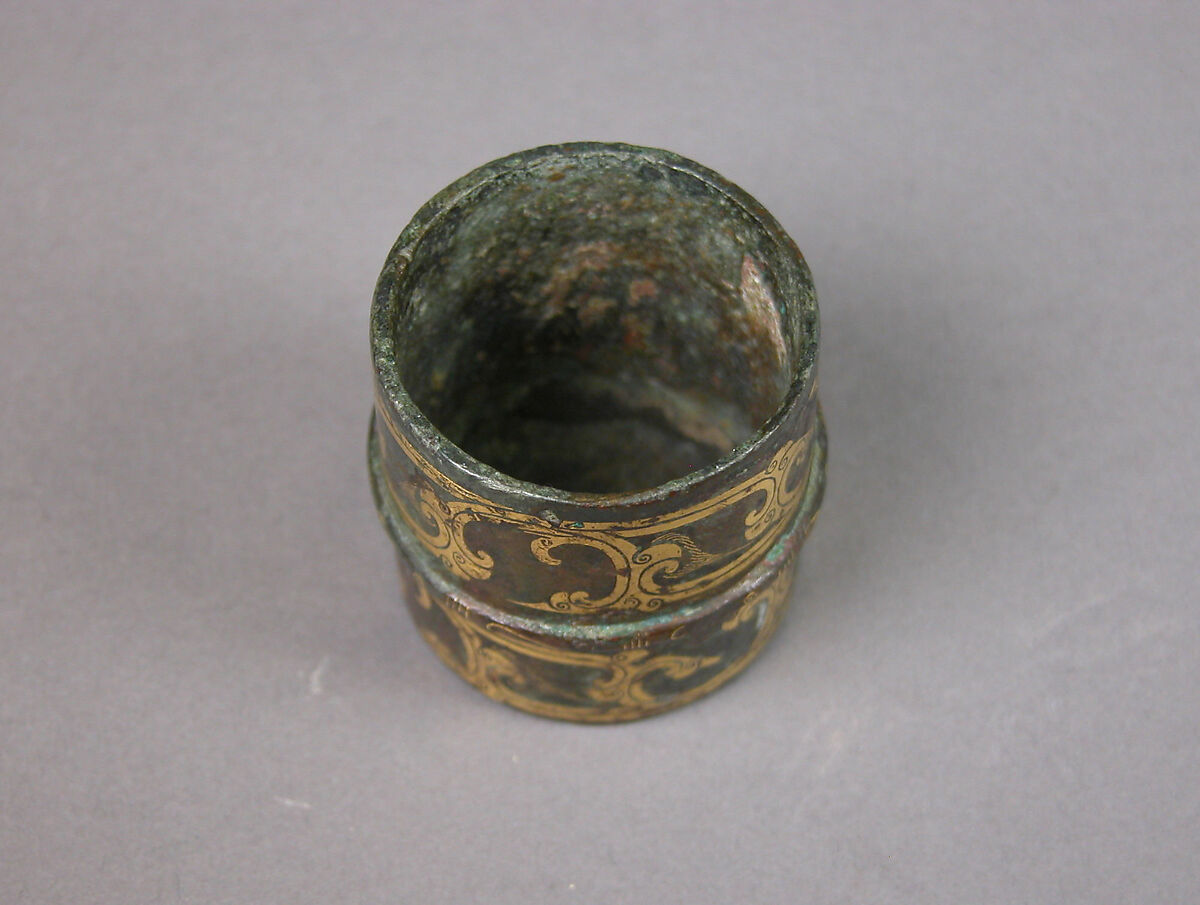 Pole top, Bronze inlaid with gold, China