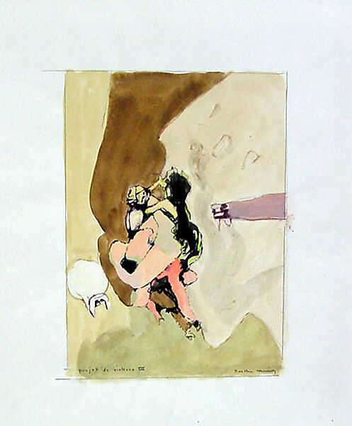 Projet de Violence III, Dorothea Tanning (American, Galesburg, Illinois 1910–2012 New York), Watercolor, gouache, and graphite on paper 