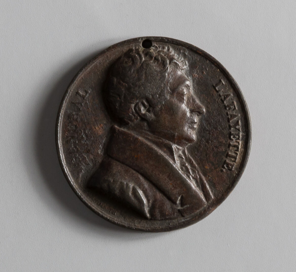 Medal of the Marquis de Lafayette, François Augustin Caunois (French, 1787–1859), Iron 