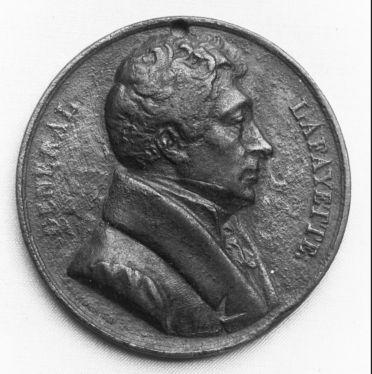 Medal of the Marquis de Lafayette, François Augustin Caunois (French, 1787–1859), Iron