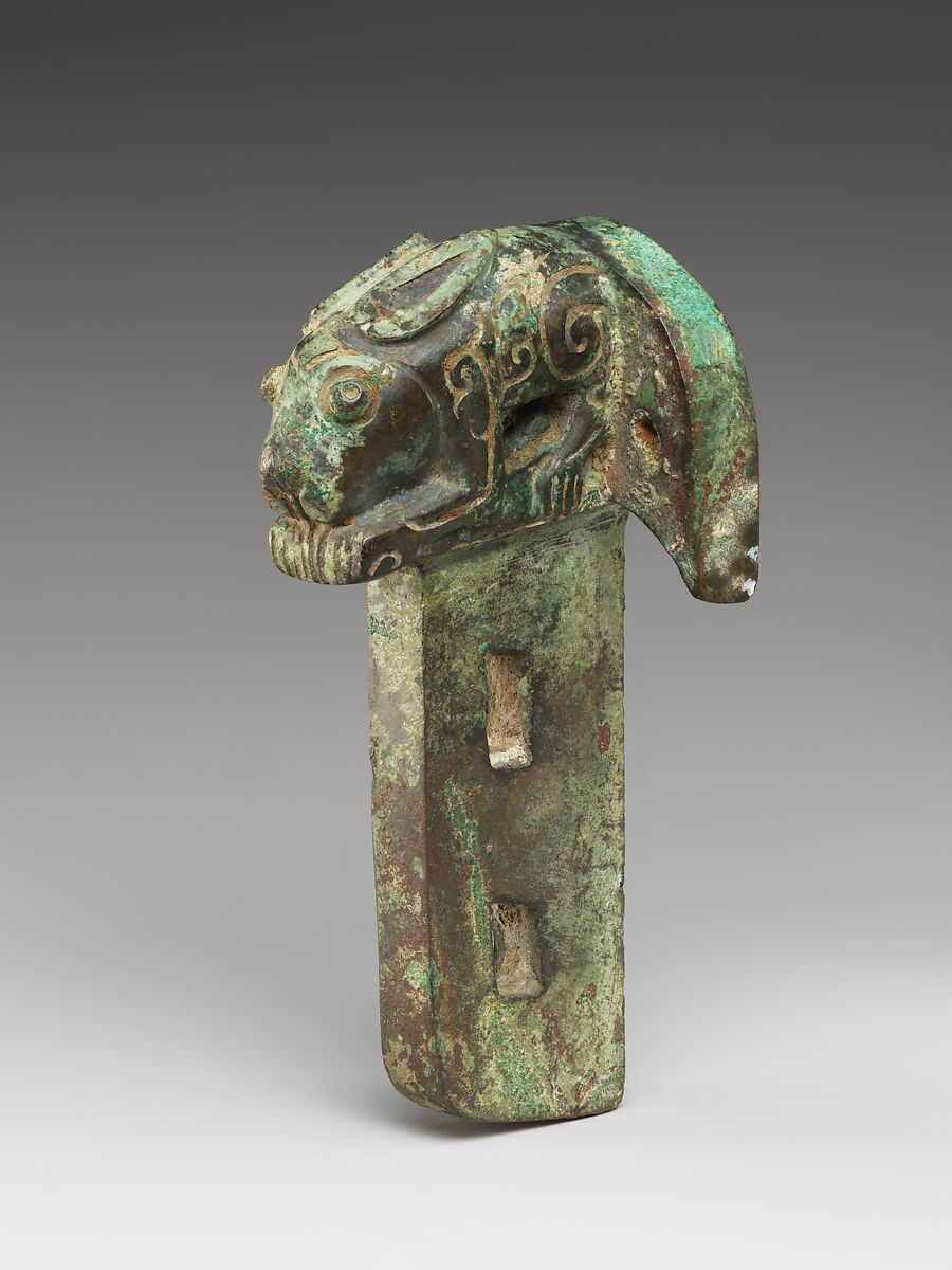 Chariot linchpin with rabbit, Bronze, China 