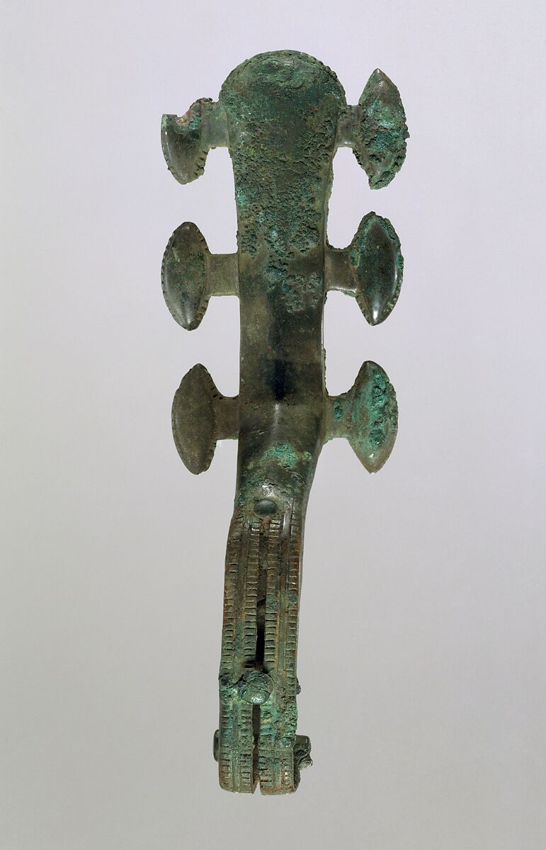 Fitting, Bronze inlaid with turquoise, China