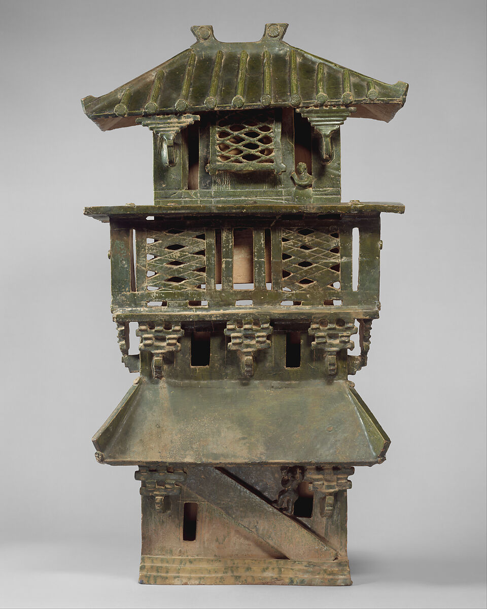 Central Watchtower, Earthenware with green lead glaze, China