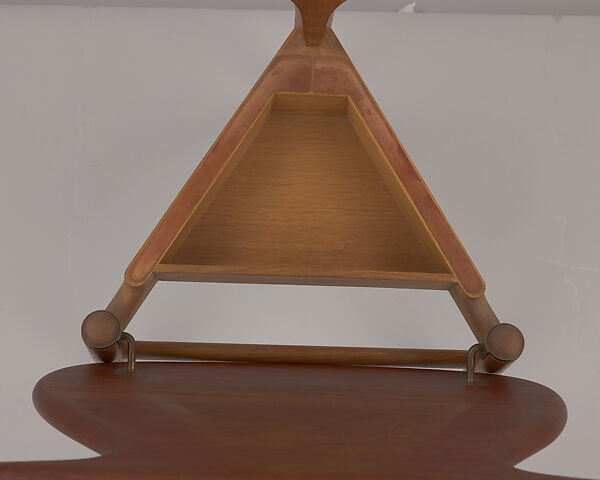 "Valet" Chair, Hans J. Wegner (Danish, Tønder 1914–2007 Copenhagen), Oak, teak, brass, leather