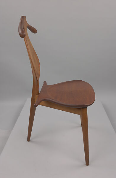 "Valet" Chair, Hans J. Wegner (Danish, Tønder 1914–2007 Copenhagen), Oak, teak, brass, leather