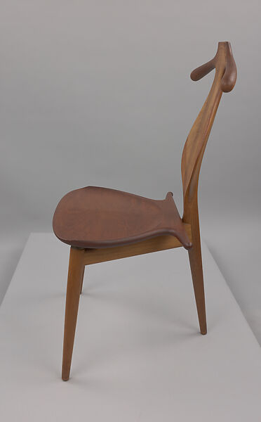 "Valet" Chair, Hans J. Wegner (Danish, Tønder 1914–2007 Copenhagen), Oak, teak, brass, leather