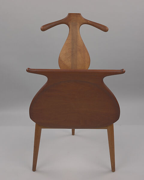 "Valet" Chair, Hans J. Wegner (Danish, Tønder 1914–2007 Copenhagen), Oak, teak, brass, leather