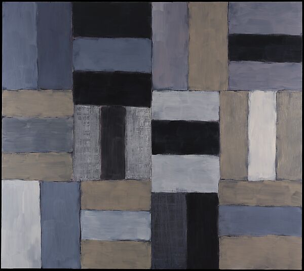 Wall of Light White, Sean Scully (American, born Dublin, 1945), Oil on two joined canvases 