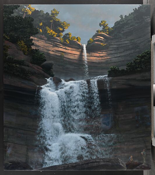 Kaaterskill Falls for Frank Moore and Dan Hodermarsky (Mass MoCA #11), Stephen Hannock (American, born Albany, New York, 1951), Acrylic, alkyd and oil glazes with collage elements on canvas 