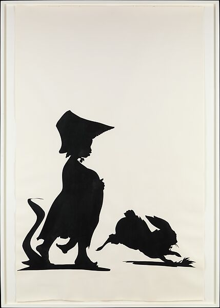 Fixin', Pitted, Fished, Pitied, Kara Walker (American, born Stockton, California, 1969), Cut and pasted painted paper on paper 