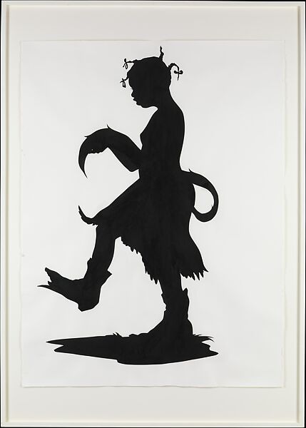 Fixin', Pitted, Fished, Pitied, Kara Walker (American, born Stockton, California, 1969), Cut and pasted painted paper on paper