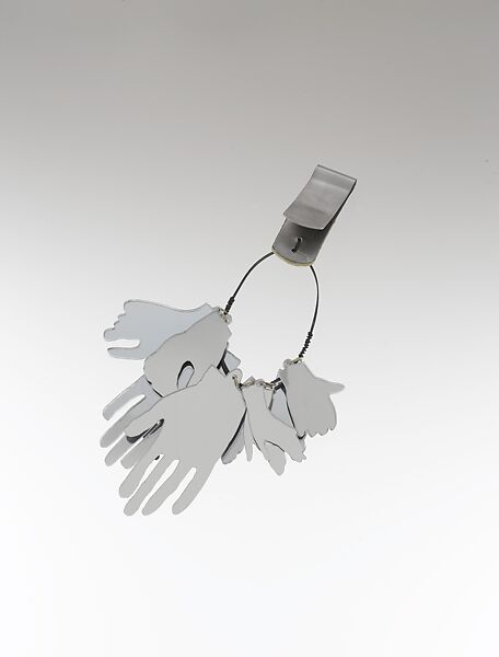 Perspex Hands Chatelaine, Iris Eichenberg (German, born Göttingen, 1965), Perspex, silver, zinc, and leather