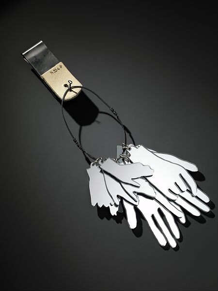 Perspex Hands Chatelaine, Iris Eichenberg (German, born Göttingen, 1965), Perspex, silver, zinc, and leather
