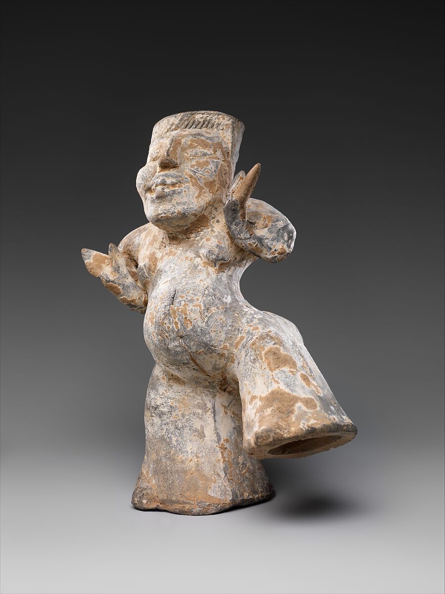 Rustic Dancer, Earthenware with traces of pigments, China