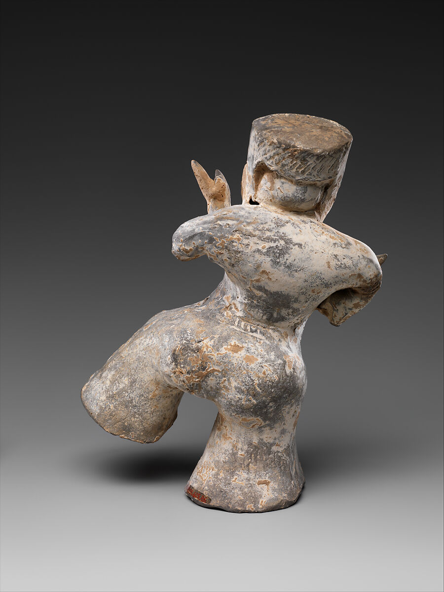 Rustic Dancer, Earthenware with traces of pigments, China