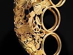 "Brass Knuckles" Ring, Myra Mimlitsch-Gray (American, born Camden, New Jersey, 1962), 24K gold over brass, brass charms