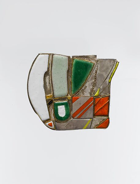 Brooch, Hermann Jünger (German, Hanau 1928–2005 Pöring), Silver, gold, and enamel 