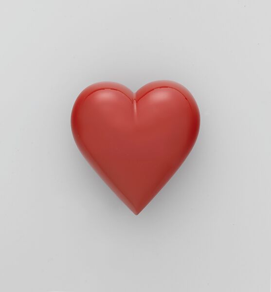 "Heart" Brooch, Otto Künzli (Swiss, born Zurich, 1948), Red lacquer over Styrofoam 