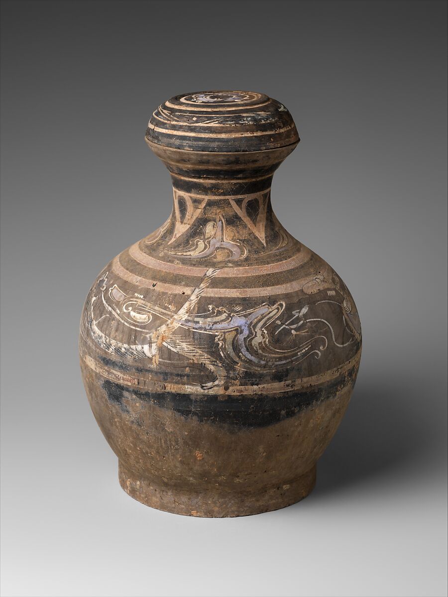 中国漢時代灰釉壺　A ceramic jar HAN dynasty 中国漢時代灰釉壺 A ceramic jar HAN dynasty