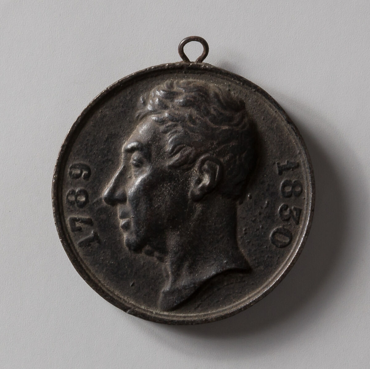 Medal of the Marquis de Lafayette, Jacques Edouard Gatteaux (French, Paris 1788–1881 Paris), Iron 