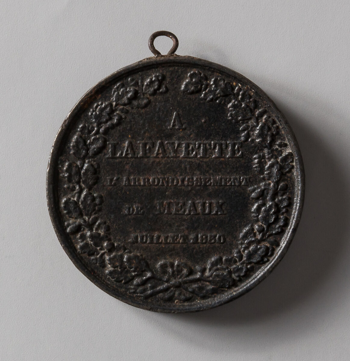 Medal of the Marquis de Lafayette, Jacques Edouard Gatteaux (French, Paris 1788–1881 Paris), Iron