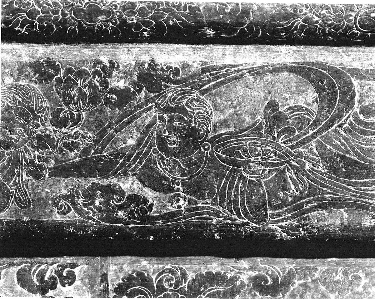 Panel in the Shape of a Sarcophagus Door, Limestone, China