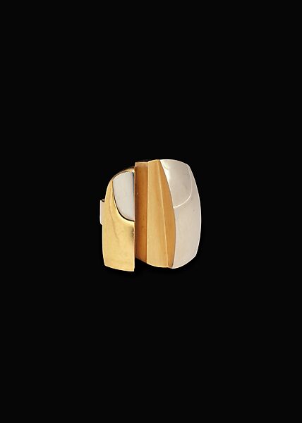 "Eco" Ring, Bruno Martinazzi (Italian, 1923–2018), 20K gold and white gold 