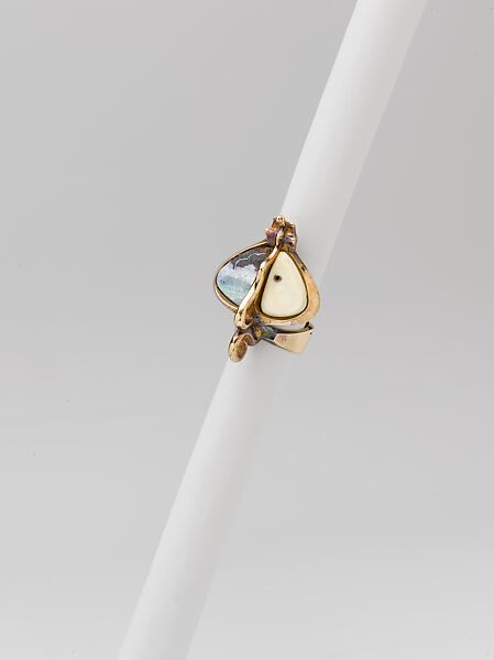 Ring, Albert Paley (American, born Philadelphia, Pennsylvania, 1944), Opal, ivory, and 18K gold 